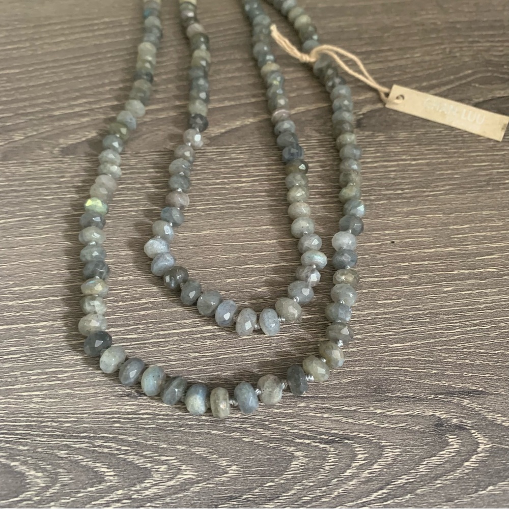 Chan Luu Faceted Beaded Labradorite Necklace 38” - Picture 3 of 5